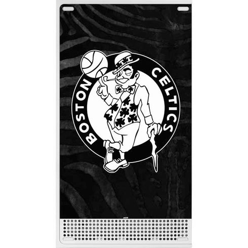 NBA Boston Celtics Black Animal Print Xbox Series S Console Skin